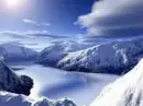 snowy mountain at night