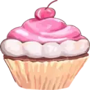 Cherry cupcake
