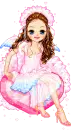 pink doll with heart