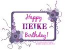 Heike - Happy Birthday - Flower Frame