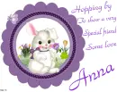 Anna -Hopping by..