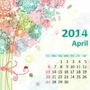 Glitter April 2014 Calendar