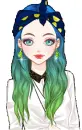 Blue & green hair