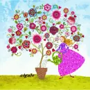 Lady Watering the garden