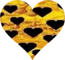 Gold n Black Heart