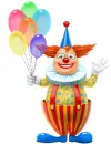 Clown with balloons