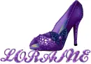 Loraine Purple High Heel Shoe