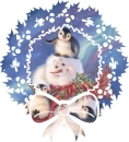 Snowman Wreath