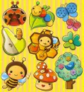 Spring cuties seamless background