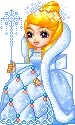 Snow queen doll with blonde hair