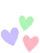 colourful hearts
