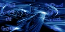 blue liquid metal swirls
