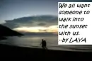 lovers at sunset