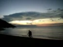 walk at sunset