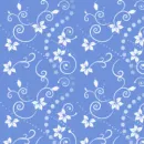 Flowers on Blue -Seamless