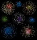 Fireworks seamless background