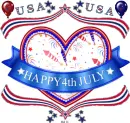 Happy 4th of July heart