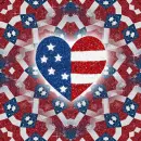 American abstract heart (seamless)