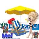 Mel - Girl - Swim Suit - Umbrella