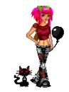 Goth girl balloon