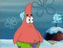 patrick getting hit by a snowball