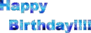 Blue Happy Birthday