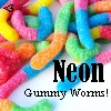 neon gummy worms