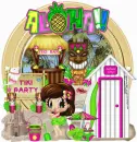 Aloha tiki party/little girl summer