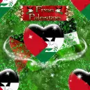 Free Palestine (Seamless hearts)