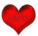 I love you heart glitter