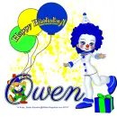Owen - Happy Birthday - Clown