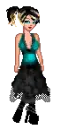 Blue & black dress