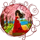 Girl in red dress
