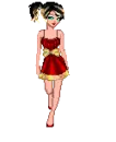 Red dress with bow