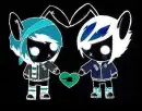 black invert emo bunnies