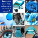 icon collage blue