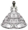 Civil War Lady Fashion Dress