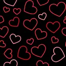 red neon heart background 