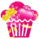 Pink Yellow Cupcake
