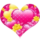 Pink Yellow Heart