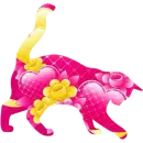 Pink Yellow Cat