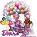 Diana - Happy Birthday - Ballons