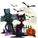 Mel - Bats - Cat - Halloween