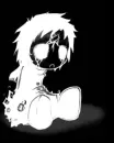 emo doll black