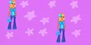 Cartoon Doll Background w/ starz