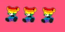 awww cute rainbow bears