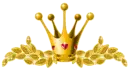 crown and leaves