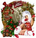 Merry Christmas/Girl with snowhat