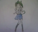 A kitty cat school girl