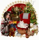 Merry Christmas/gold and red/Jessica